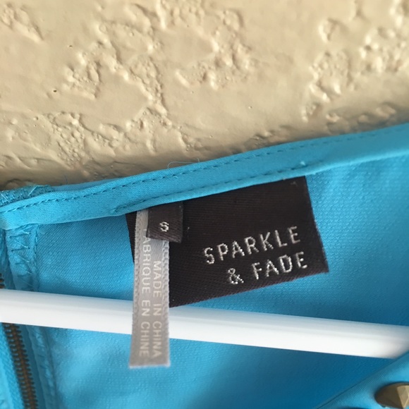 Amazing cerulean blue sparkle & fade dress size s - Picture 6 of 12